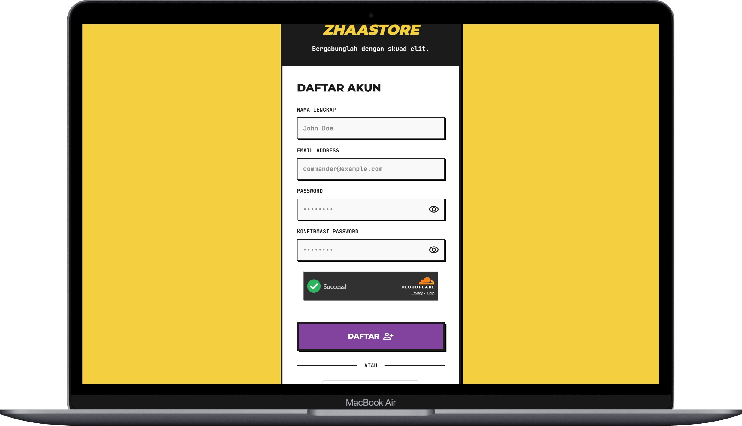 LANGKAH 1: DAFTAR AKUN
